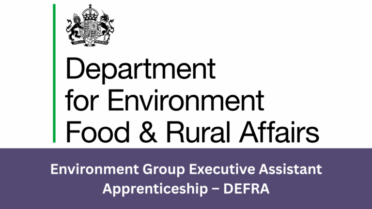 DEFRA Environment Group Executive Assistant apprenticeship poster UK