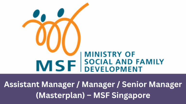 Assistant Manager Masterplan MSF Singapore working on disability inclusion policy