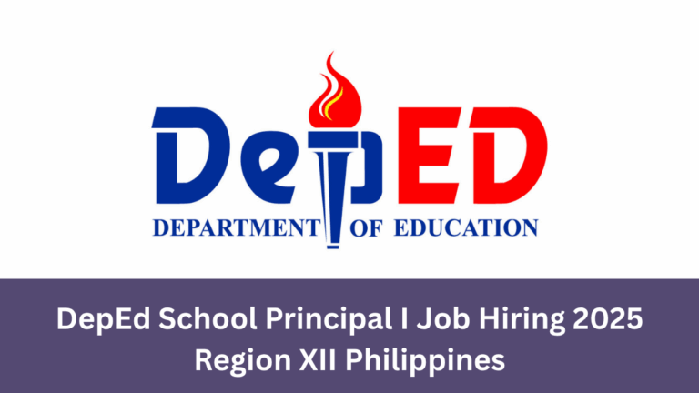 DepEd School Principal I Job Hiring 2025 | Region XII Philippines