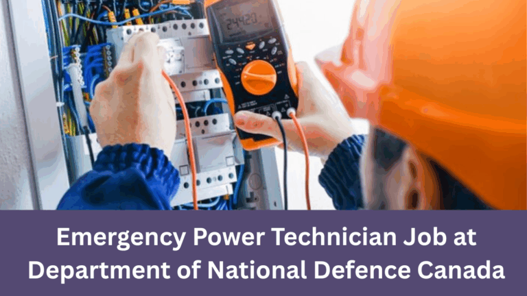 Emergency Power Technician Job at Department of National Defence Canada