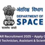 ISRO SDSC SHAR recruitment 2025 official notification banner