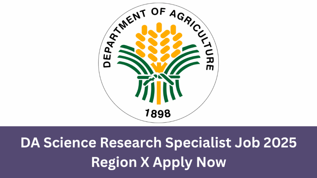 DA Region X Science Research Specialist I Job 2025