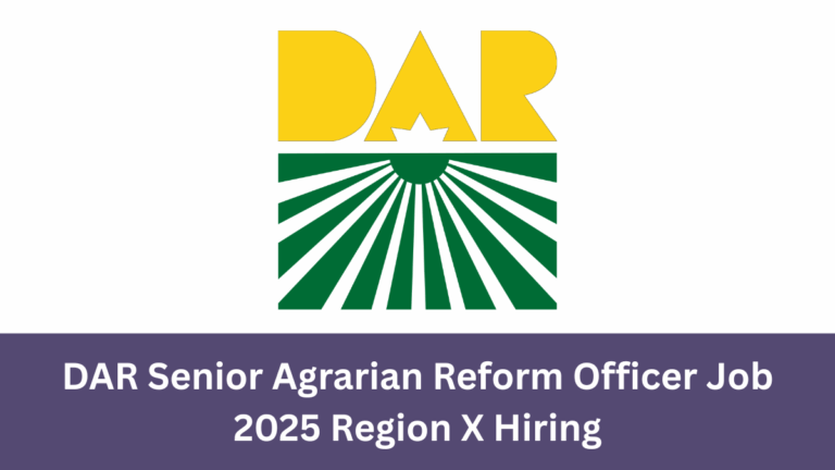 DAR Senior Agrarian Reform Officer Job 2025 Cagayan de Oro