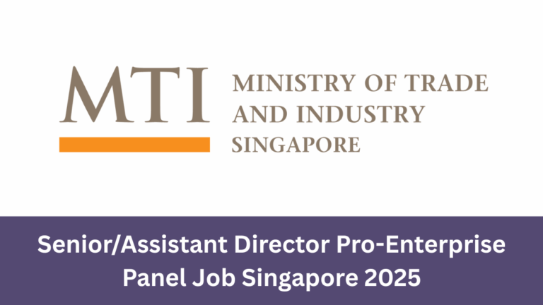 Senior Assistant Director Pro-Enterprise Panel MTI Singapore 2025 Job